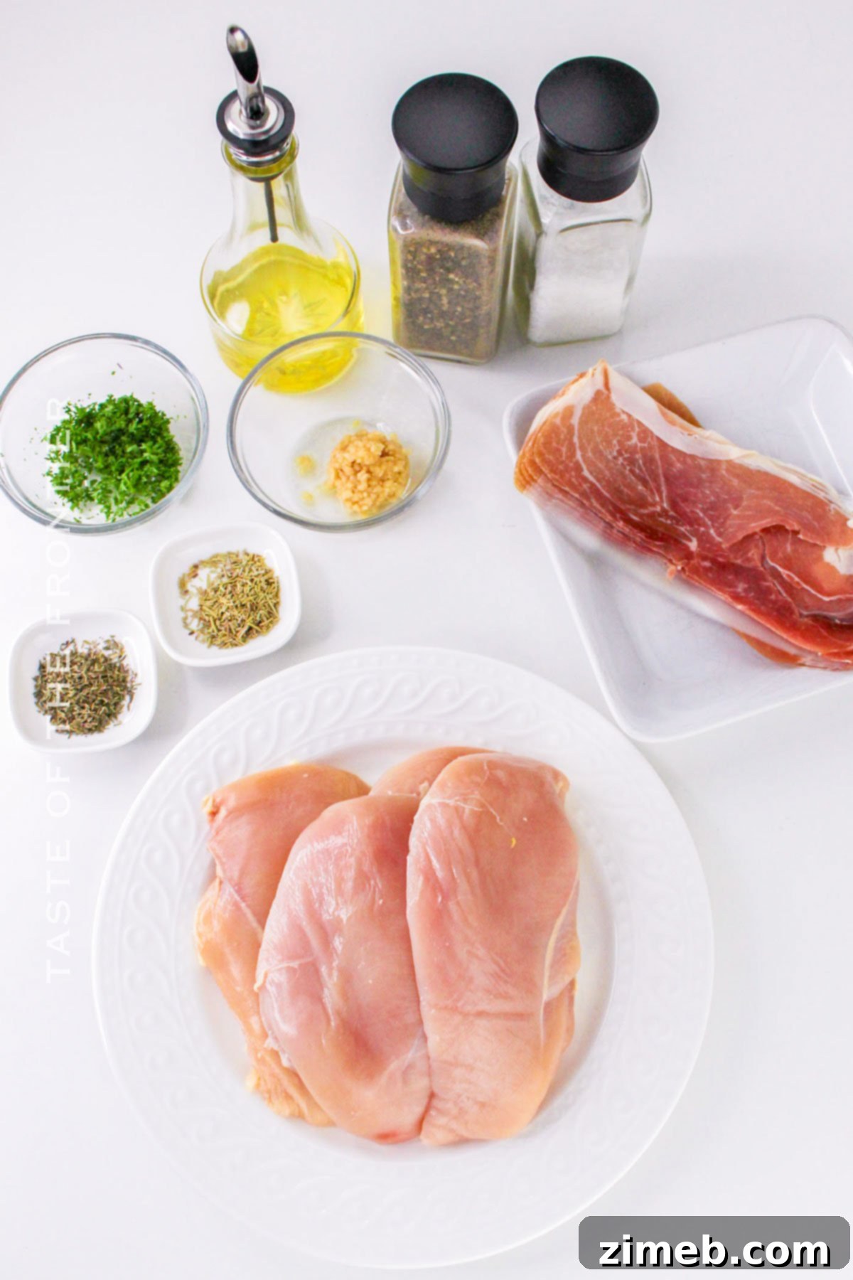 Prosciutto-Wrapped Chicken ingredients