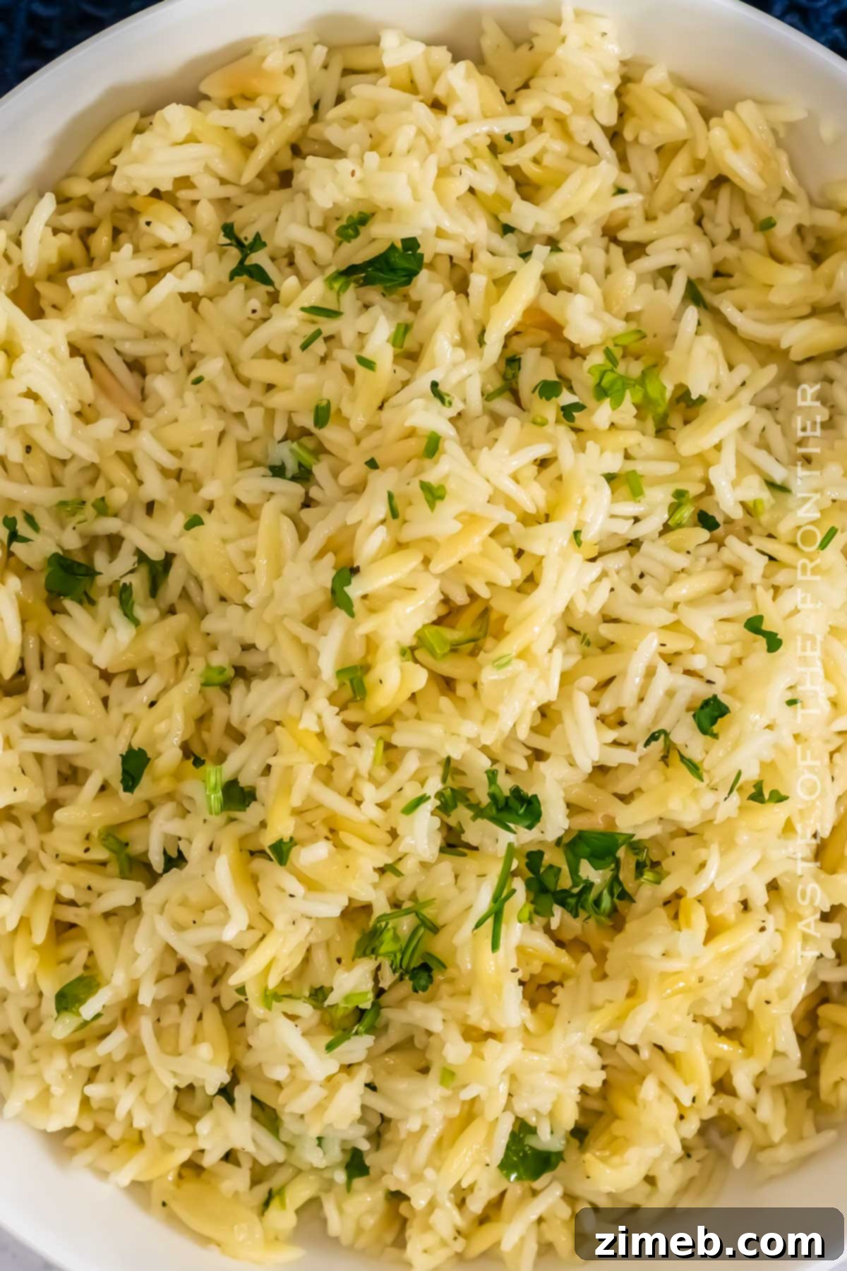 Rice Pilaf with Orzo, a perfect blend of rice and pasta