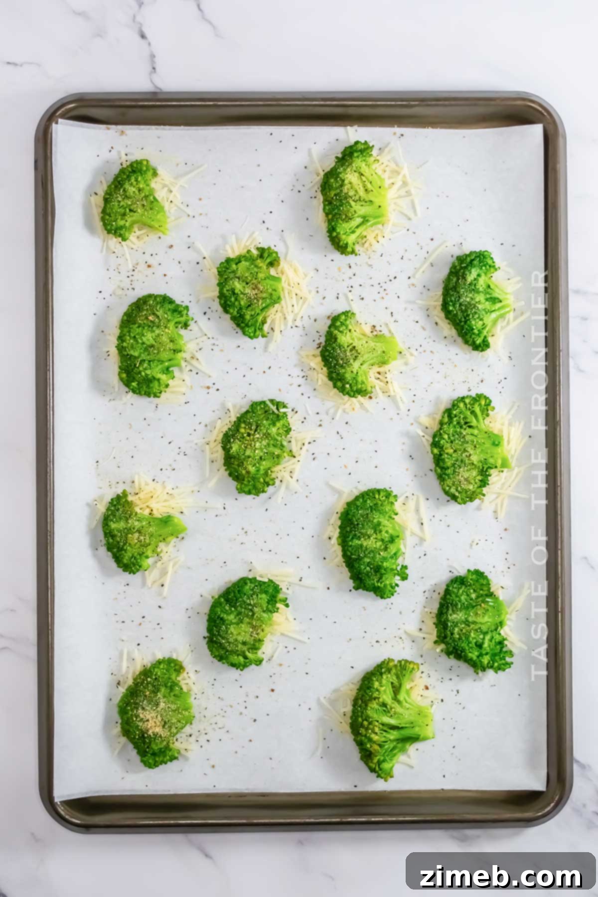 Crispy Smashed Broccoli 7 ready to bake cheese and veggies