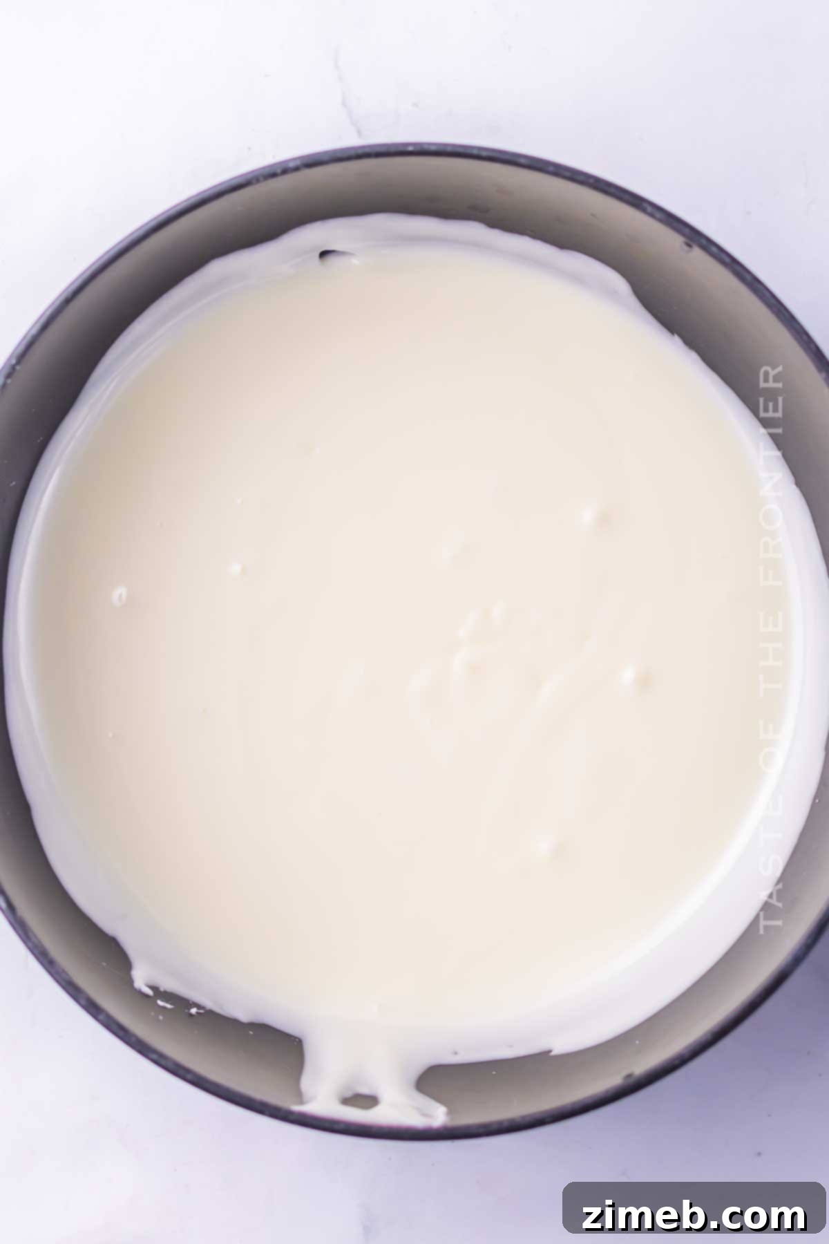 melted white chocolate
