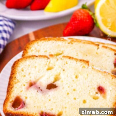 Strawberry Lemonade Pound Cake