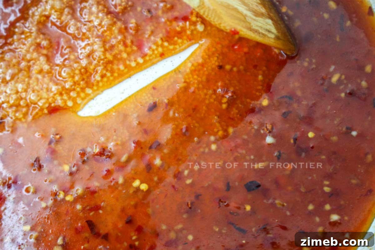 Sweet Heat Thai Chicken 7 Making the sweet chili sauce in a skillet