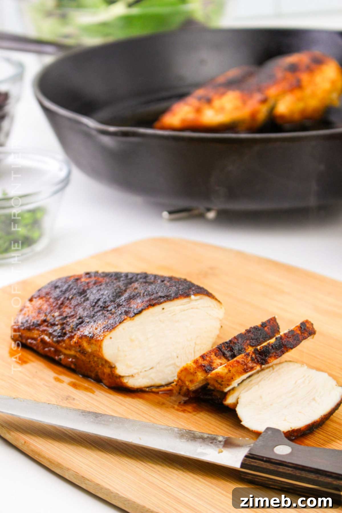 Grilled chicken breast seasoned with taco spices