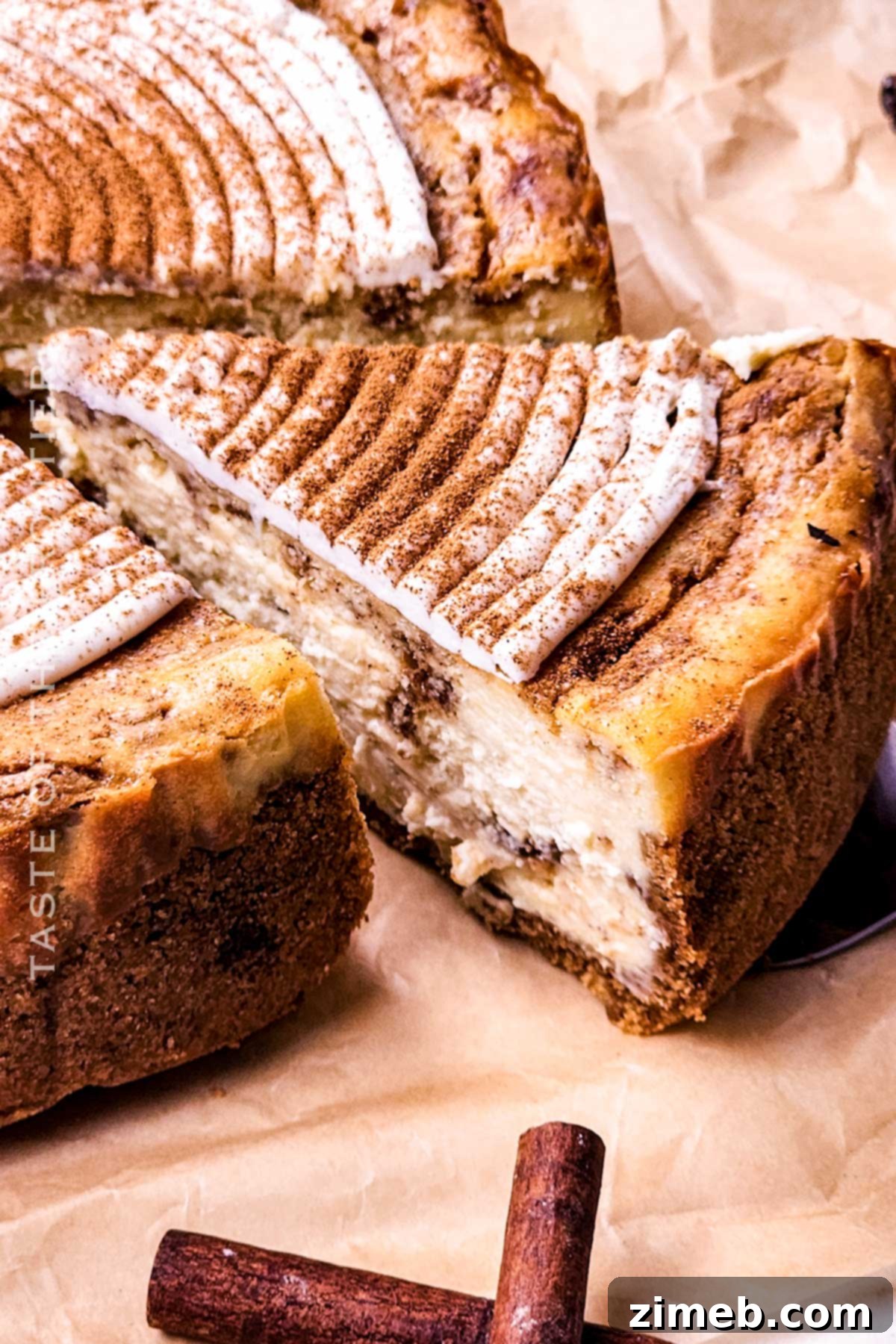 Cinnamon Roll Cheesecake - a fall dessert favorite
