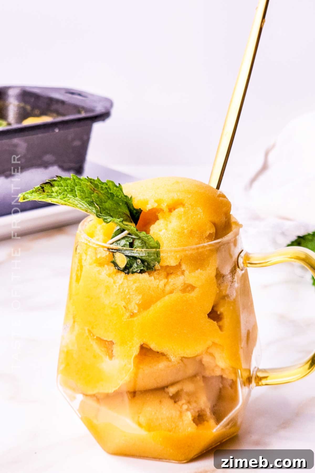 Homemade Peach Sorbet recipe steps