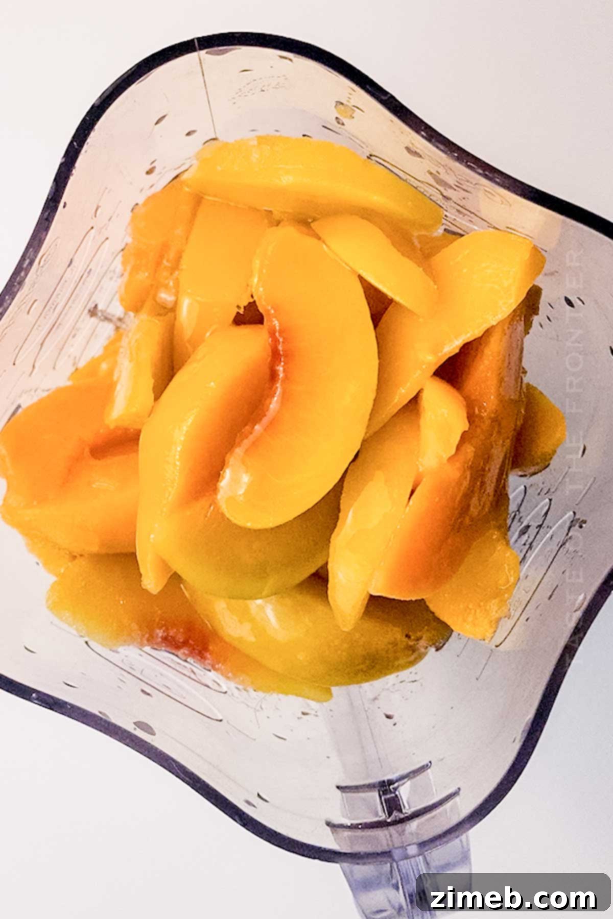 Steps on how to make Peach Sorbet