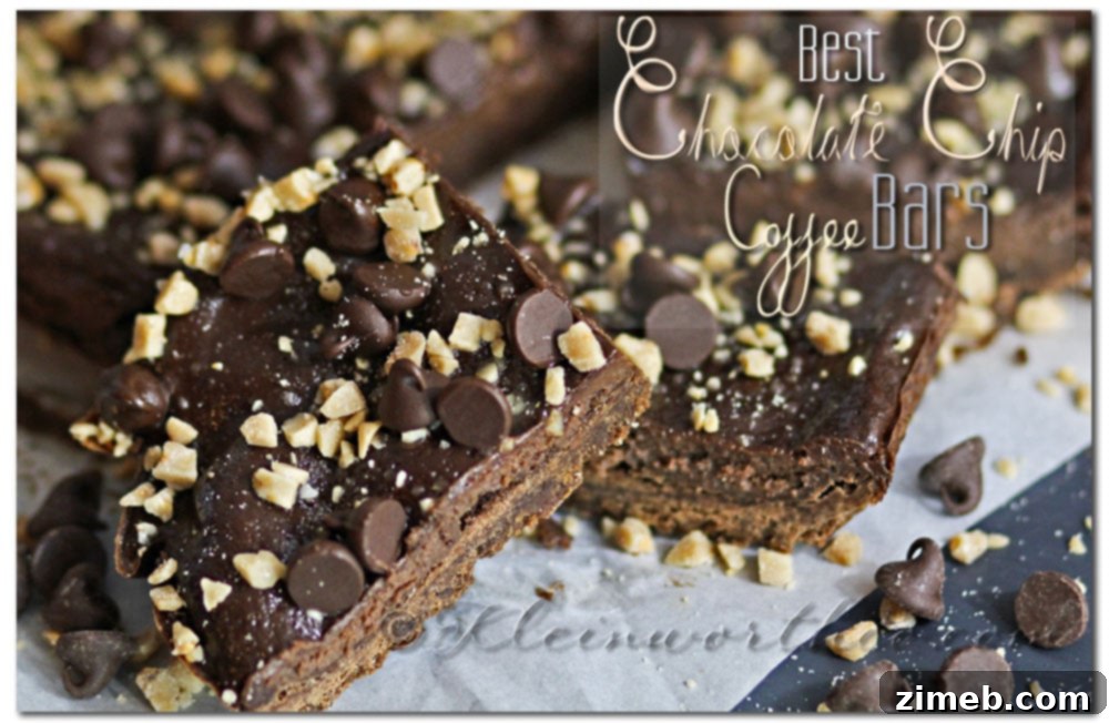 Best Chocolate Chip Coffee Bars, a perfect National Chocolate Chip Day recipe