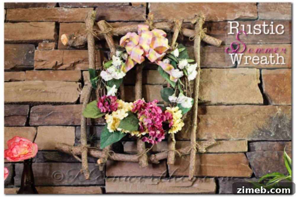 Rustic Summer Wreath for Home Decor