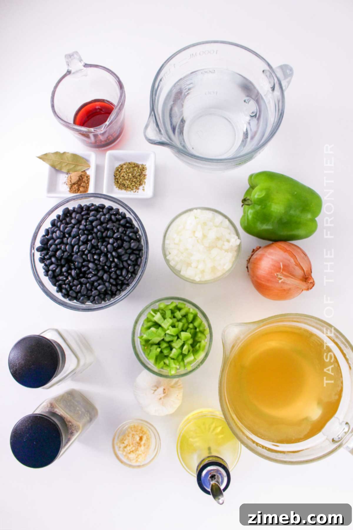 Black Beans Instant Pot ingredients