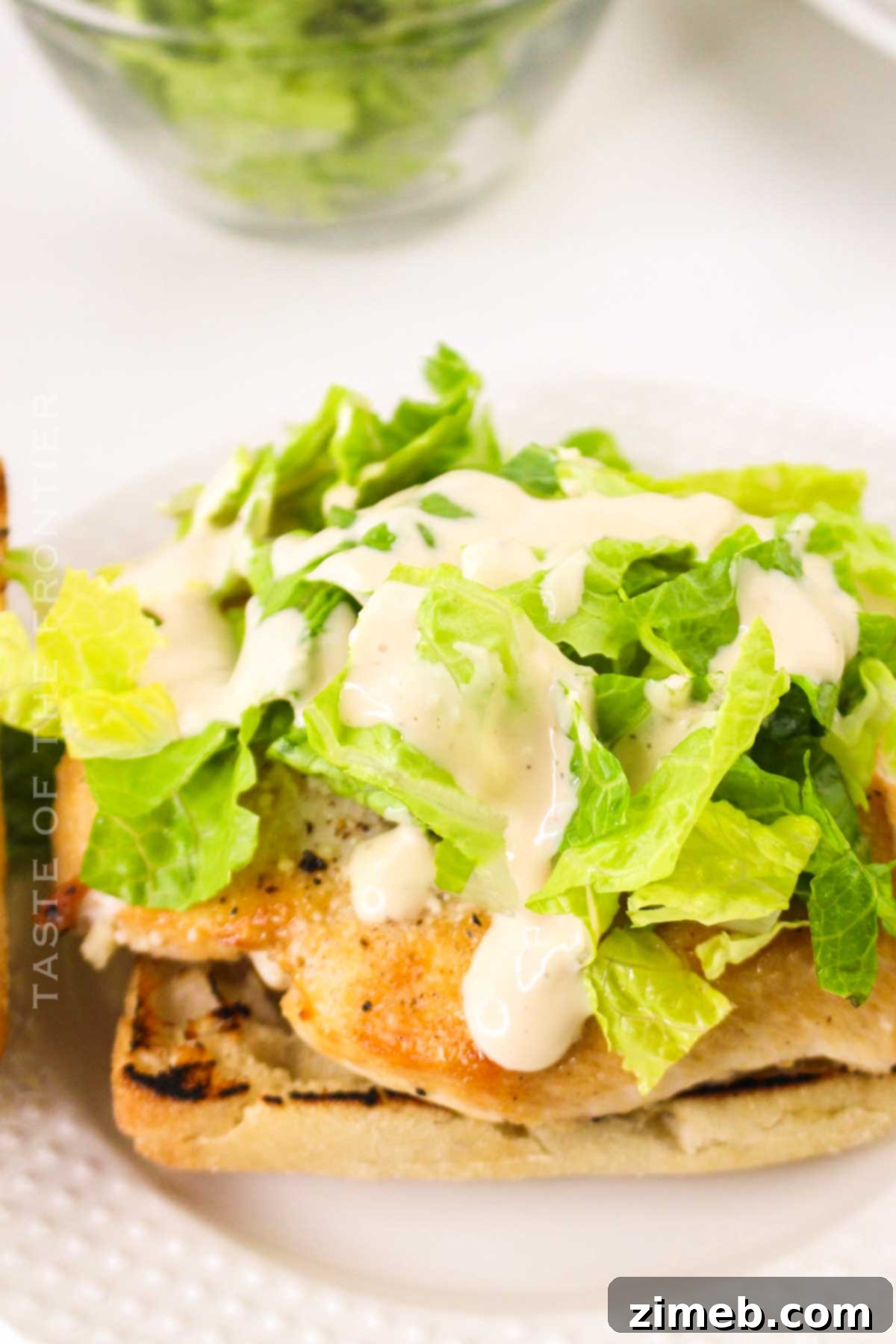 Chicken Caesar Masterpiece 8 Assembling a delicious Chicken Caesar Sandwich