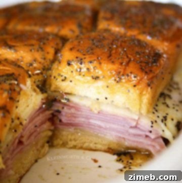 Appetizers Poppy Seed Ham and Cheese Sliders