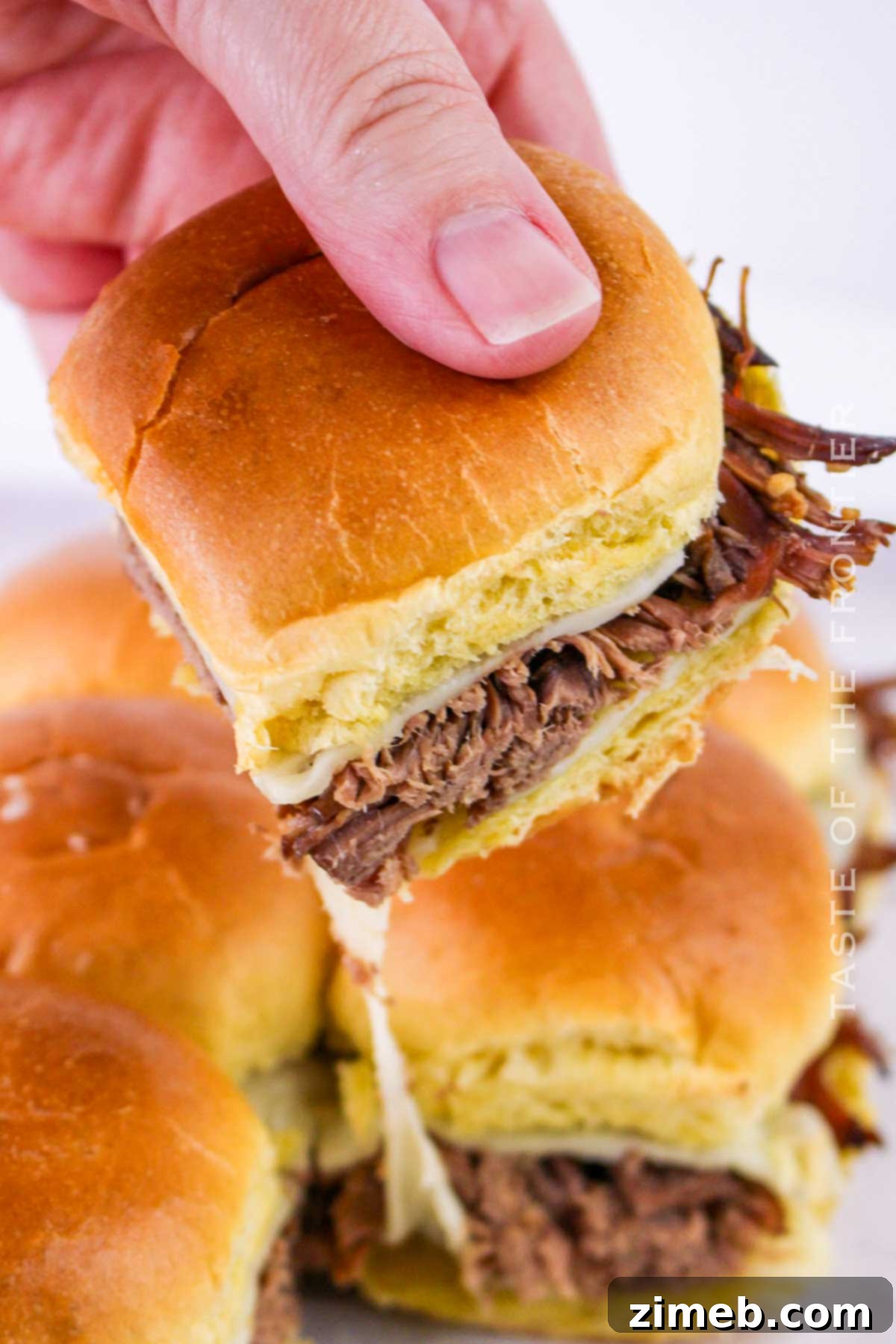 Game day sliders being served on a platter