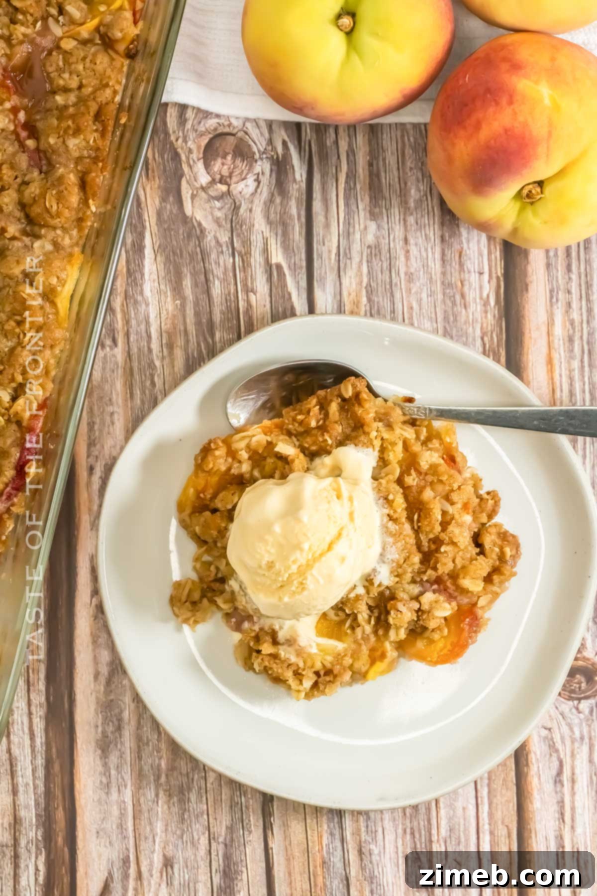 peach dessert served hot