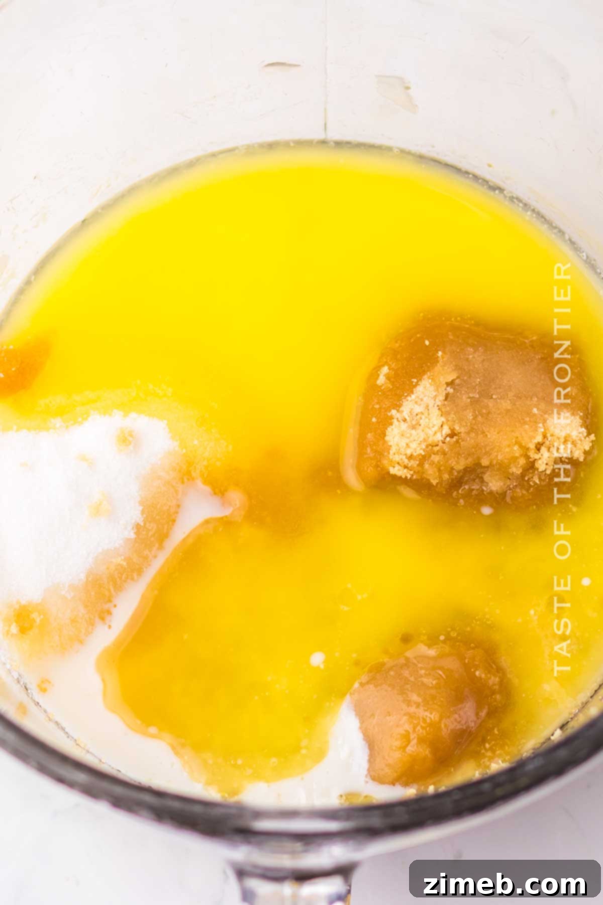 Ultimate Cookie Dough Ice Cream Sandwiches 5 mixing the sugar and melted butter