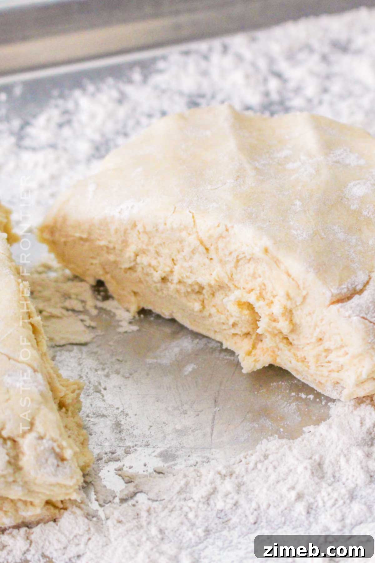 Apple Crumble Bars 6 Pie crust dough before rolling out