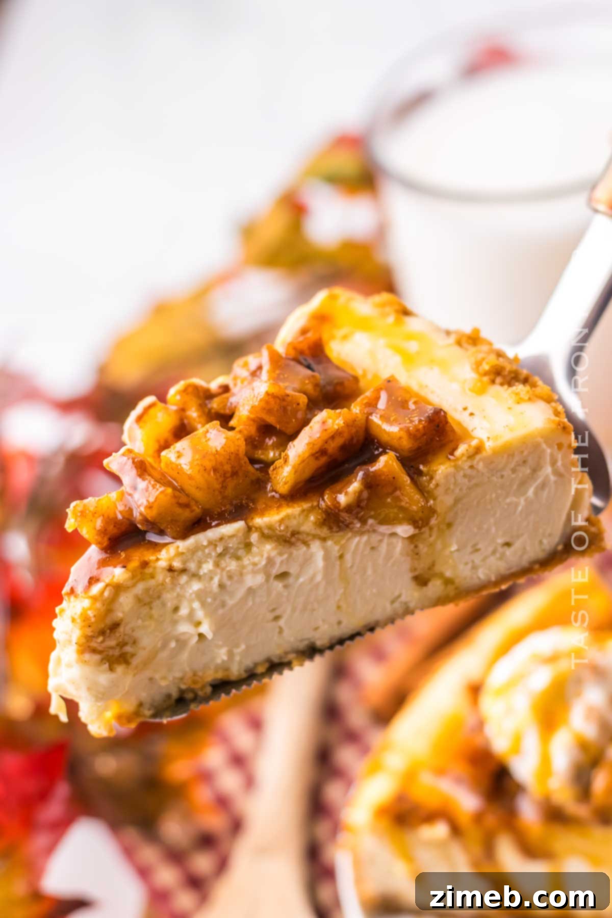 slice of holiday cheesecake