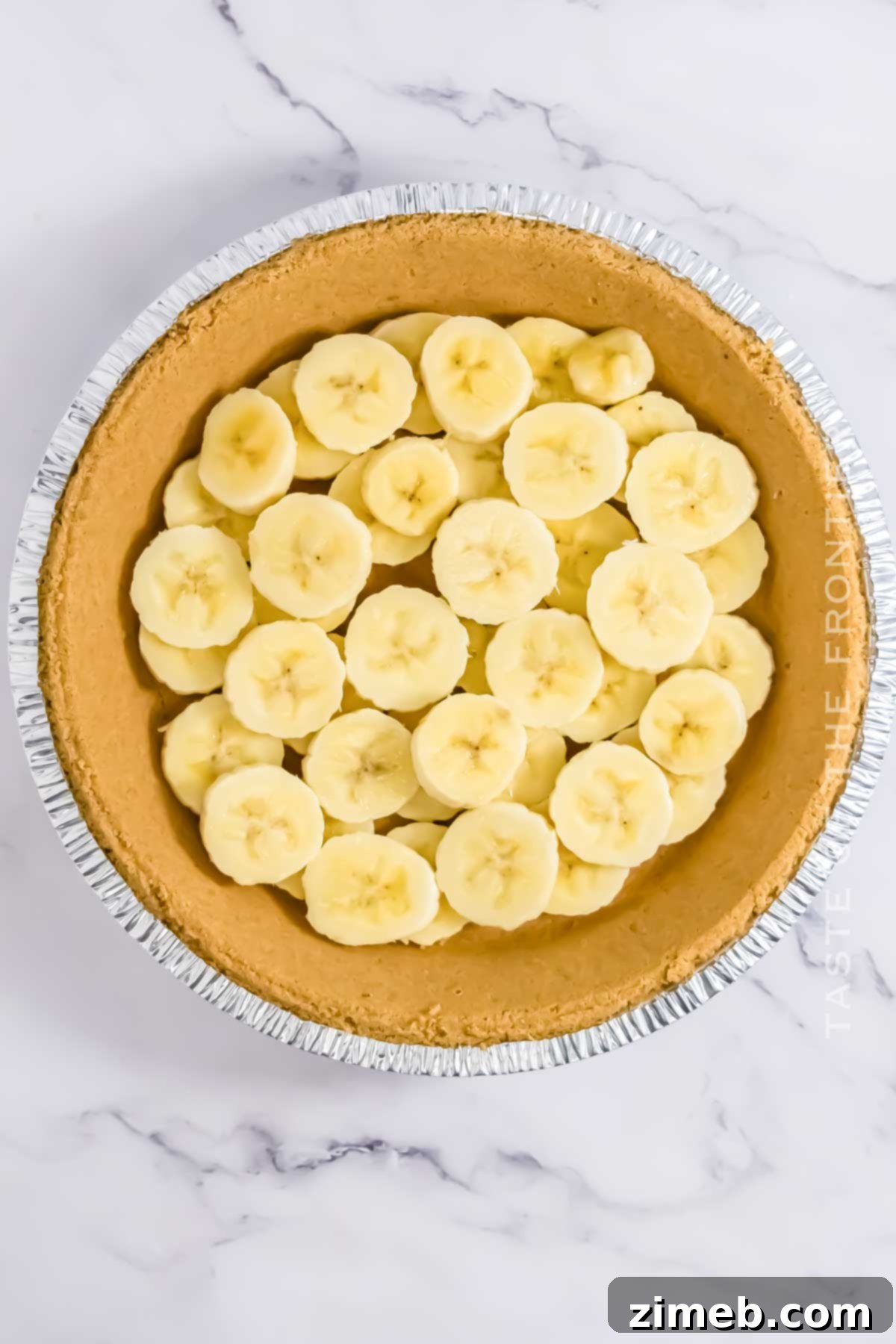 A slice of Banana Cream Pie on a plate