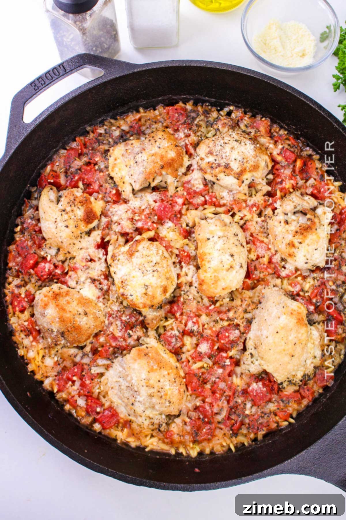 Chicken Orzo Bake 7 How to make Baked Chicken and Orzo - step-by-step instructions.