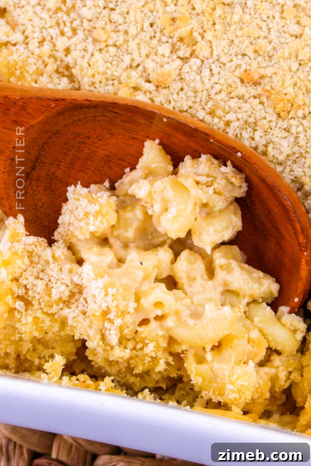Gouda Mac and Cheese, a rich and creamy baked pasta dish with white cheddar