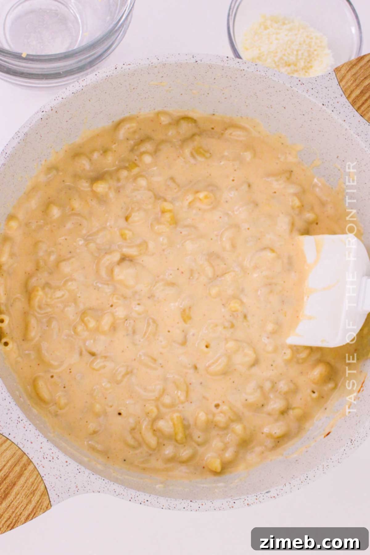 Ready to bake pasta in a baking dish