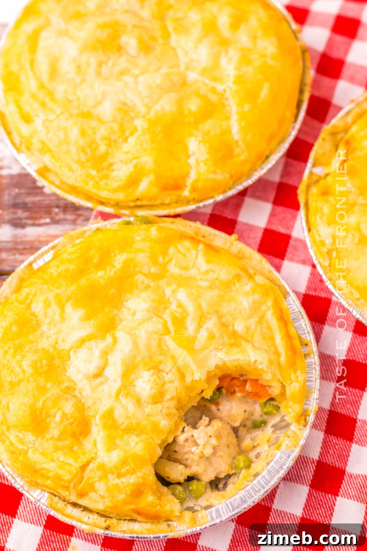 Southern Comfort Chicken Pot Pie 8 flaky crust on a baked chicken pot pie