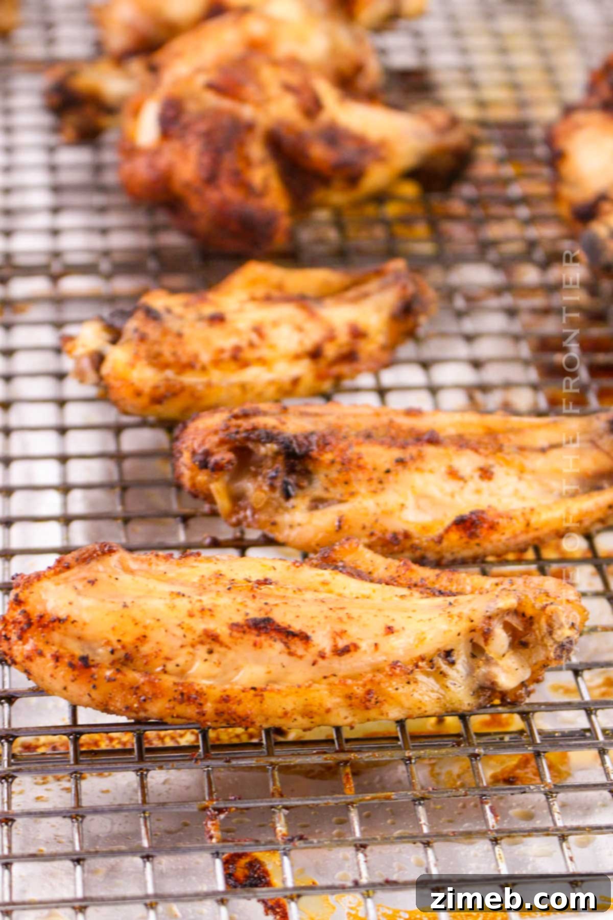 Crispy Convection Oven Chicken Wings 7 baked wings