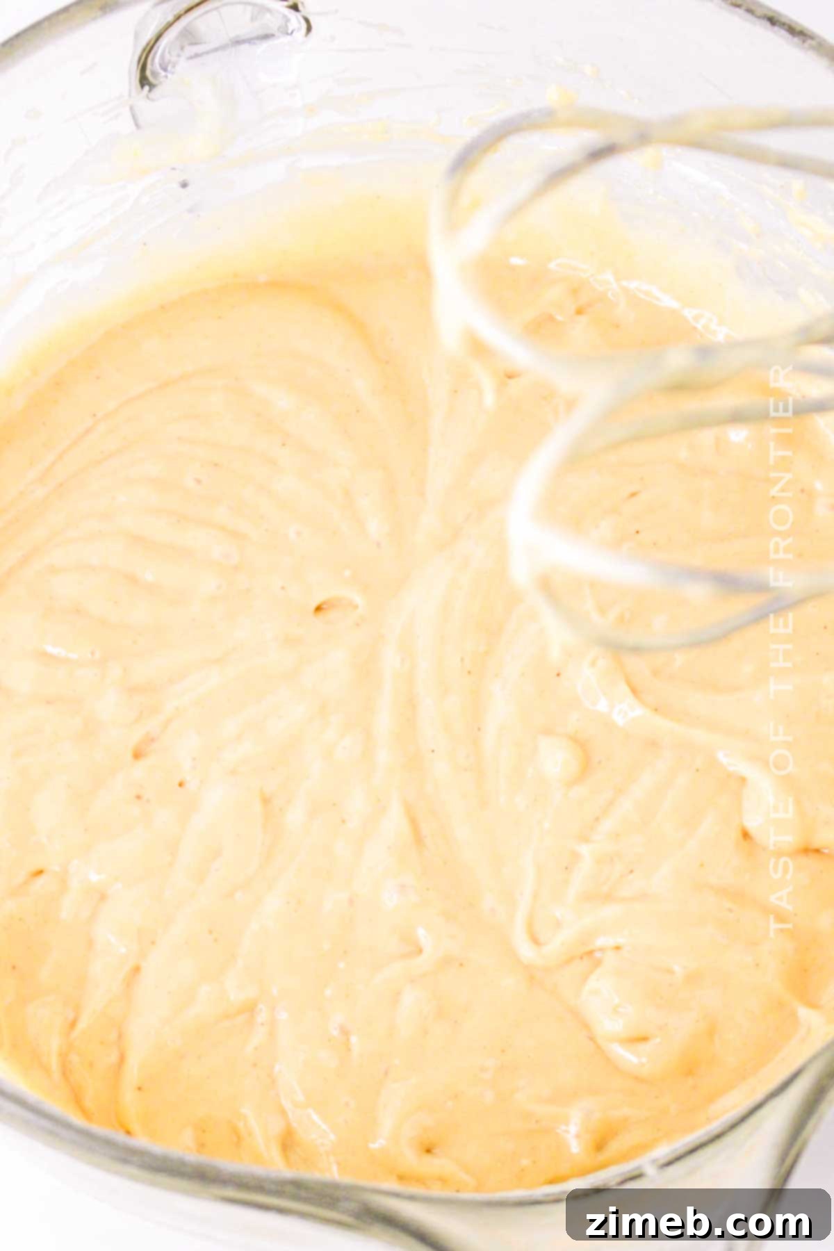 Decadent Peanut Butter Cup Ice Cream Cake 5 Preparing peanut butter cake batter for ice cream cake