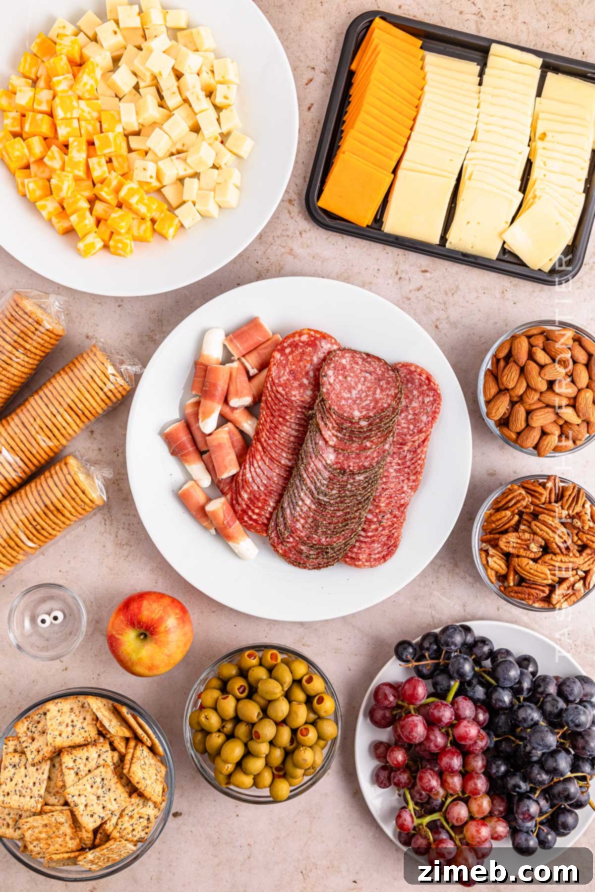 Thanksgiving Charcuterie Board ingredients