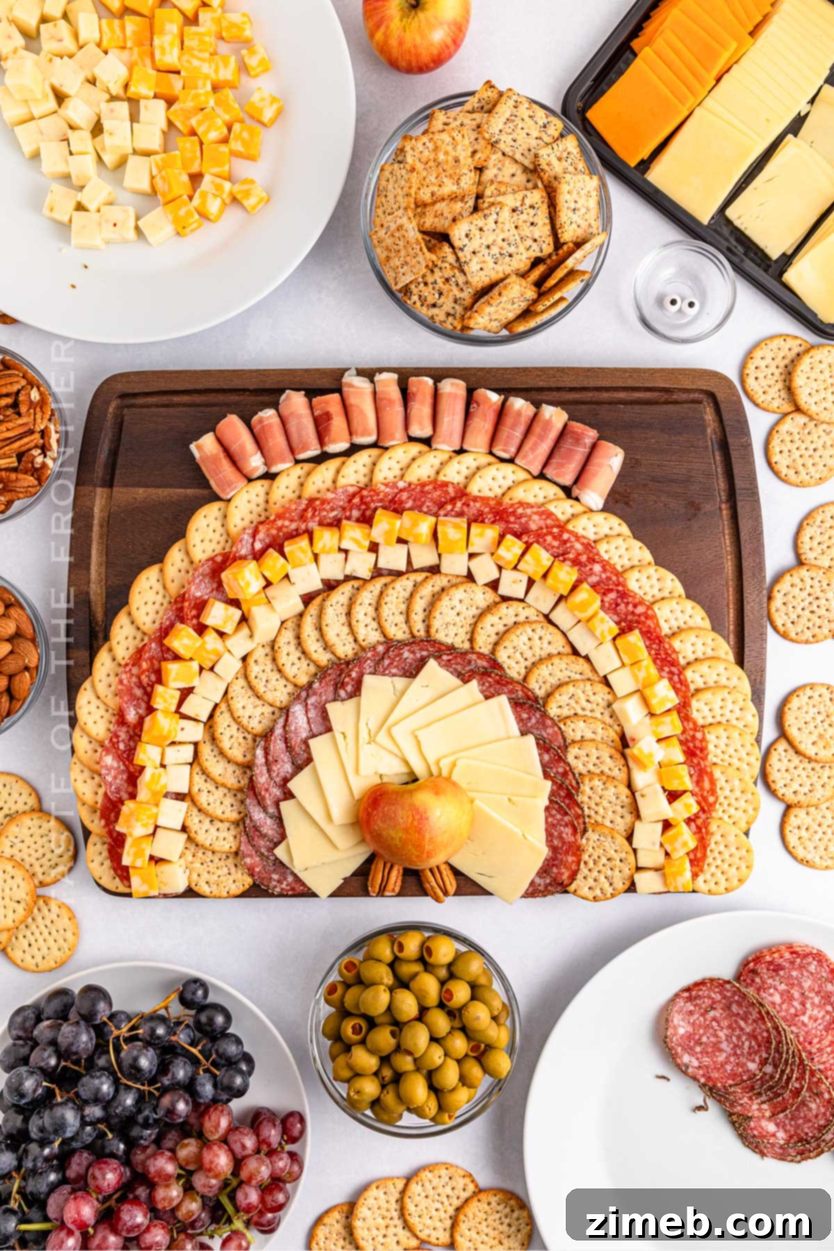 making holiday snack board