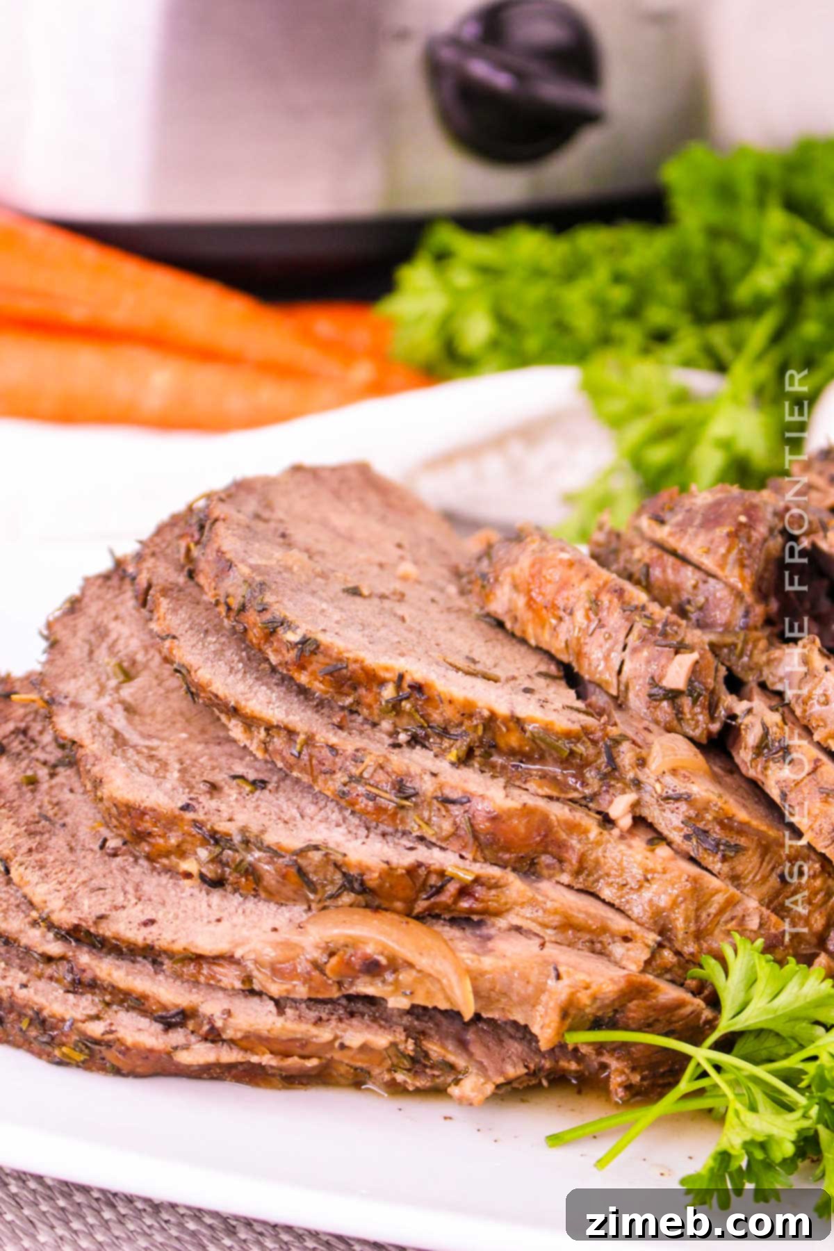 Slow Cooker Sirloin Tip Pot Roast 15 Slow Cooker Beef Sirloin Tip Roast recipe final presentation
