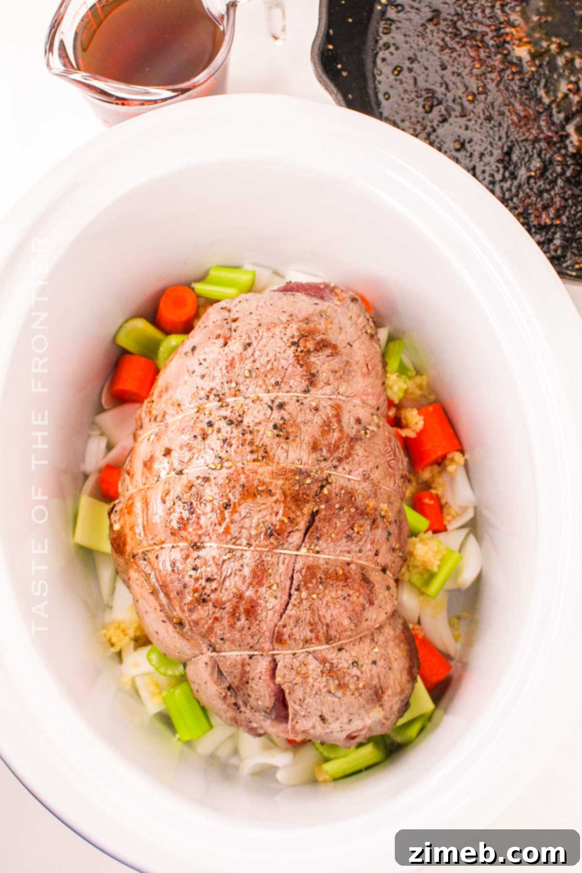 Slow Cooker Sirloin Tip Pot Roast 7 how to make Slow Cooker Beef Sirloin Tip Roast step-by-step