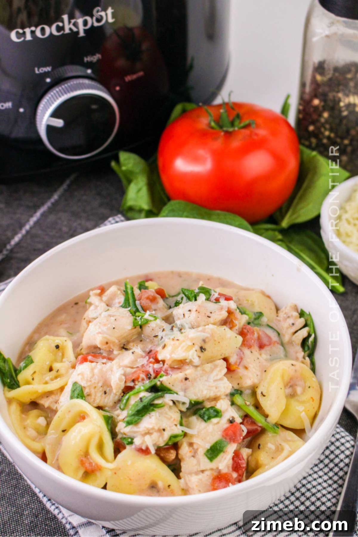 Slow Cooker Chicken and Tortellini