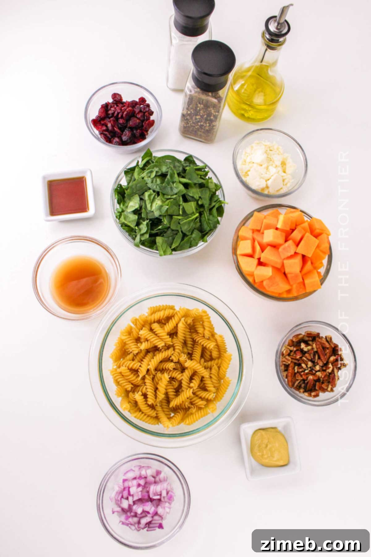 Autumn Pasta Salad ingredients