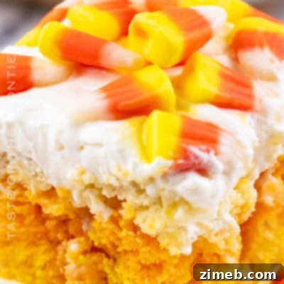 Recipe for Candy Corn Poke Cake