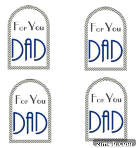 Father's Day Gift Tags, Free Printable for Dads