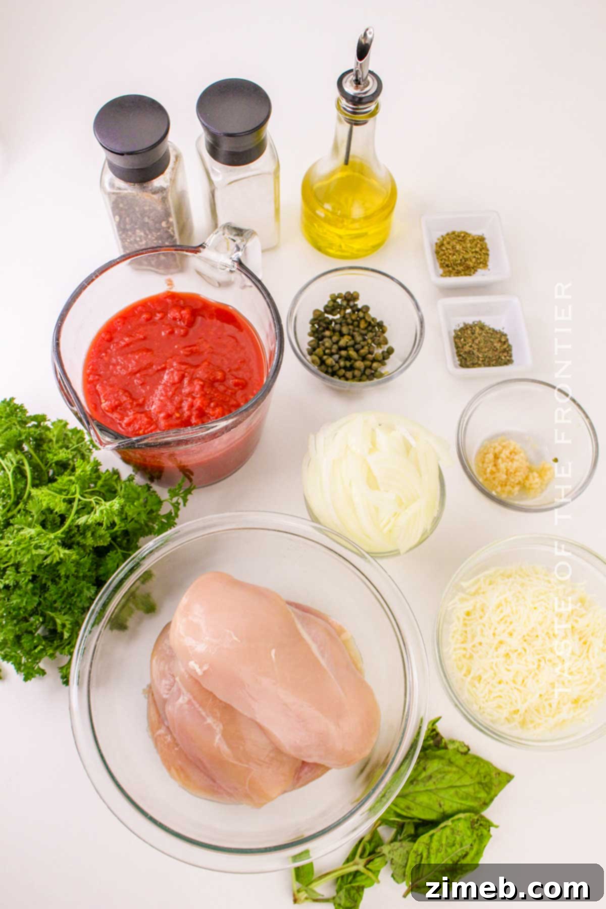 Chicken Pizzaiola ingredients