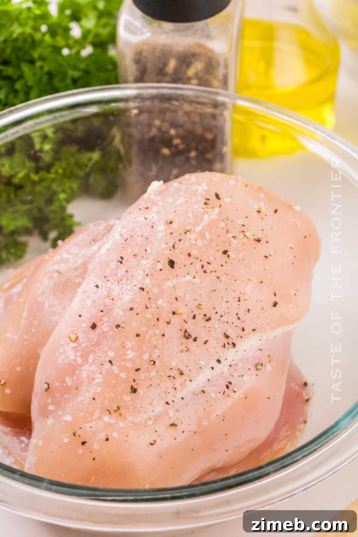 seasoning the chicken
