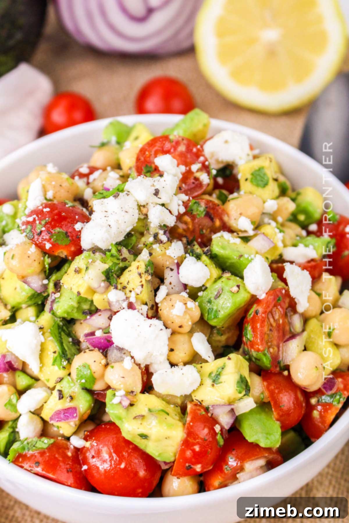Chickpea Avocado Salad, a fresh and healthy dish for lunch or meal prep.