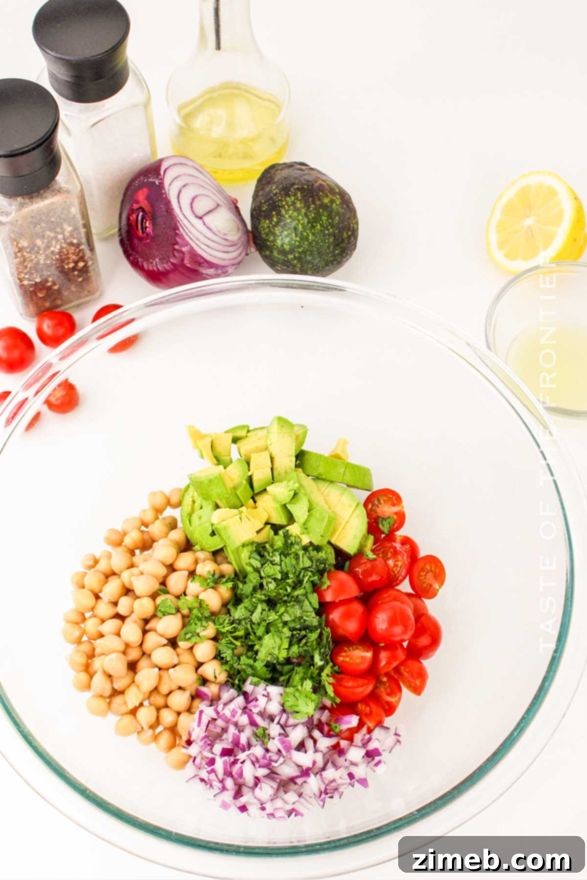Step-by-step guide on how to make Chickpea Avocado Salad.