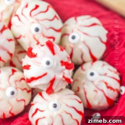 Halloween Eyeball Truffles, spooky dessert