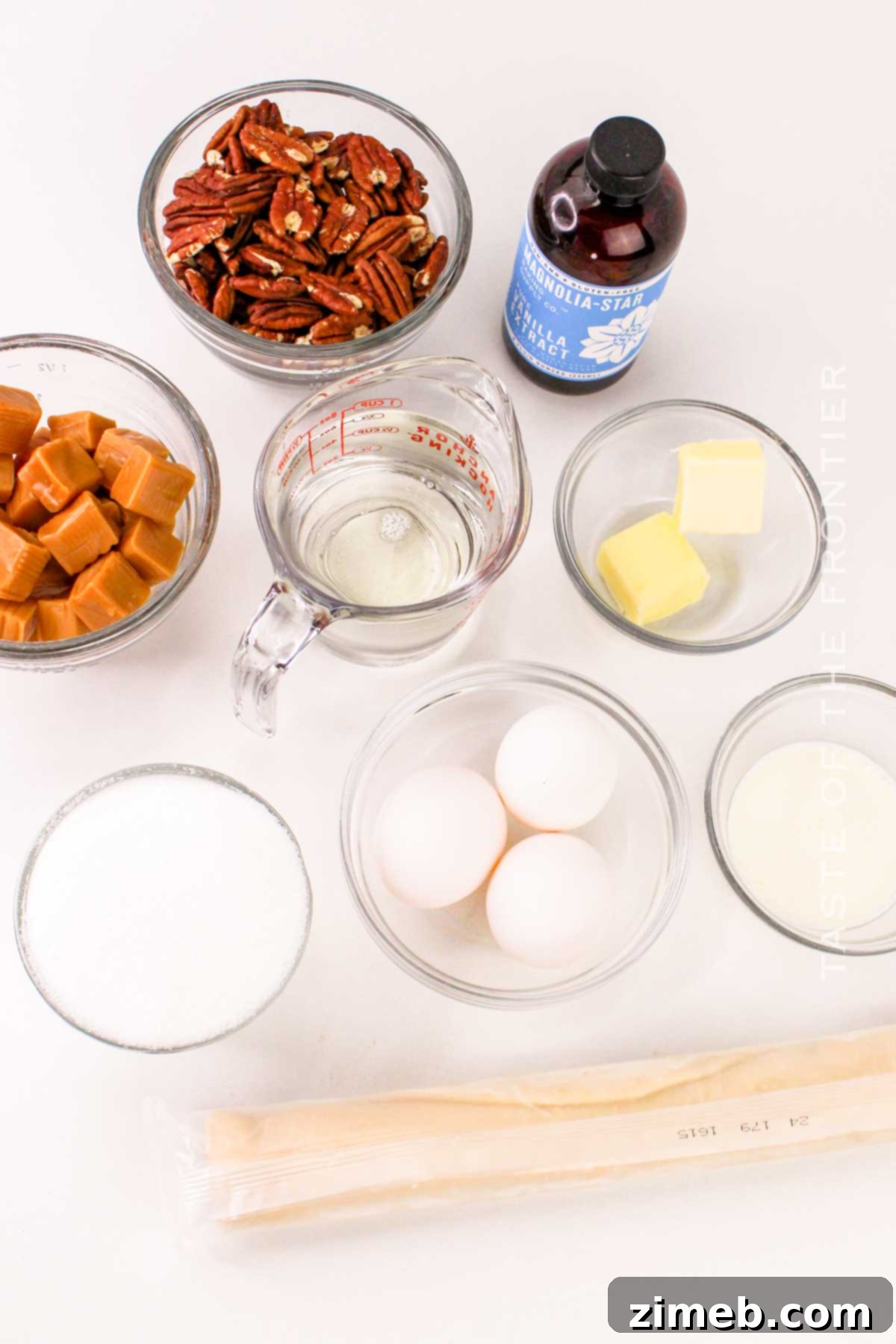 Caramel Pecan Pie ingredients