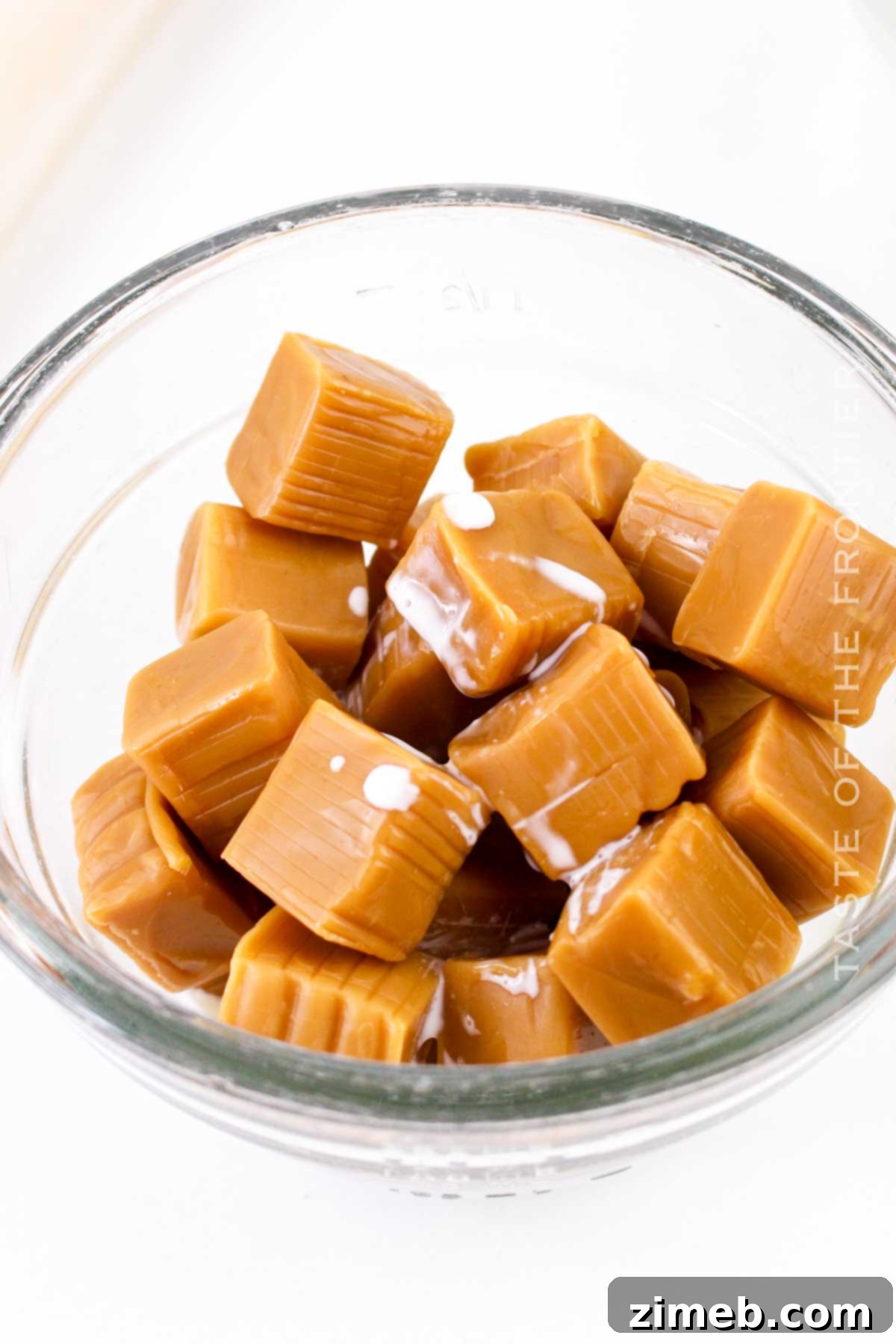 melting the caramels