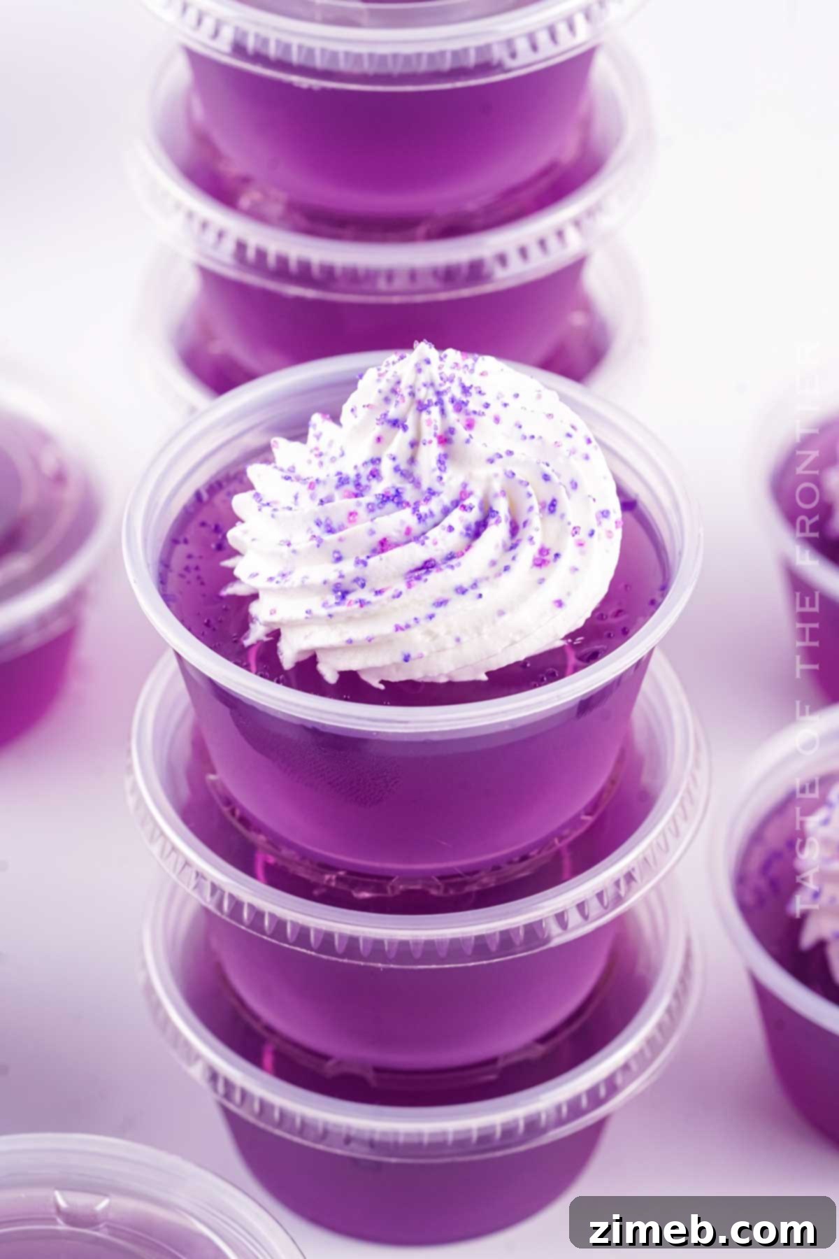 Crafting the Perfect Purple Hooter Shot 2 Vibrant Purple Hooter Jello Shots ready for a party