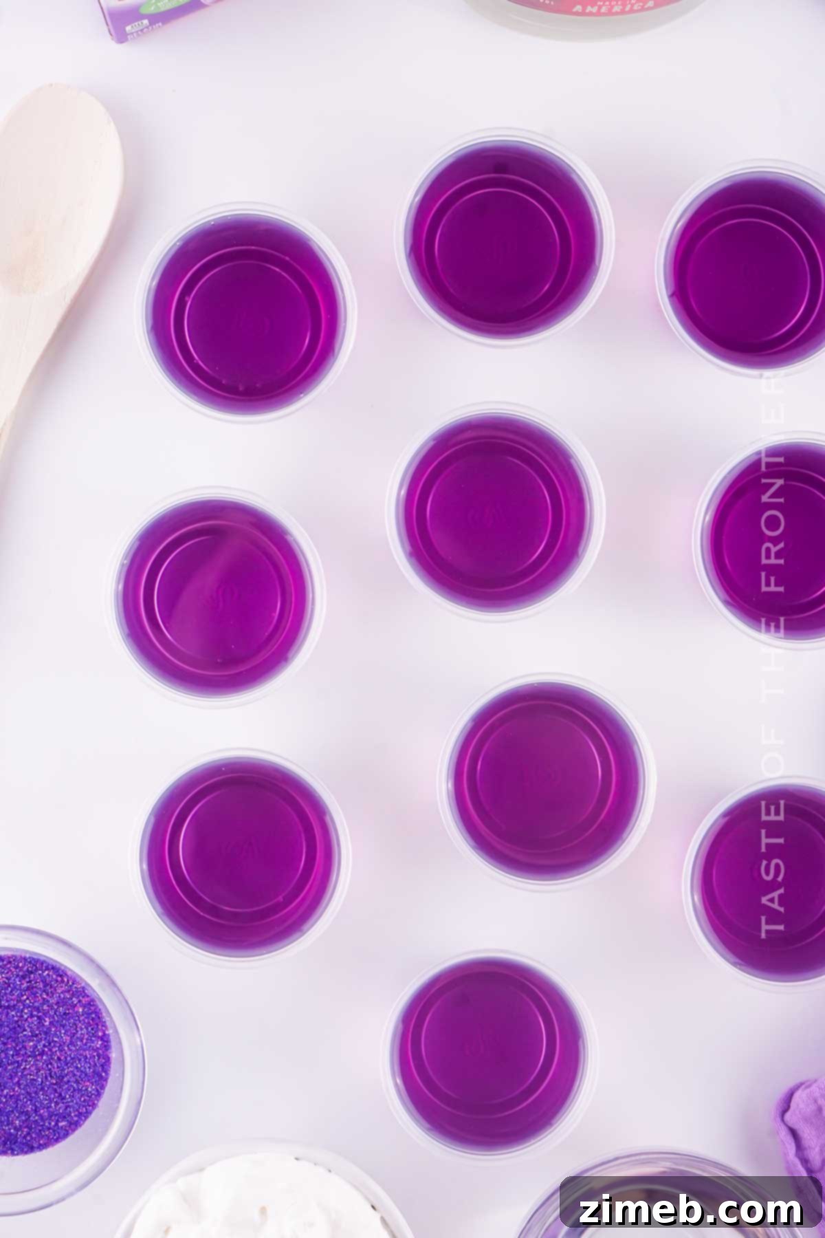 Crafting the Perfect Purple Hooter Shot 10 Colorful berry shots in various glasses