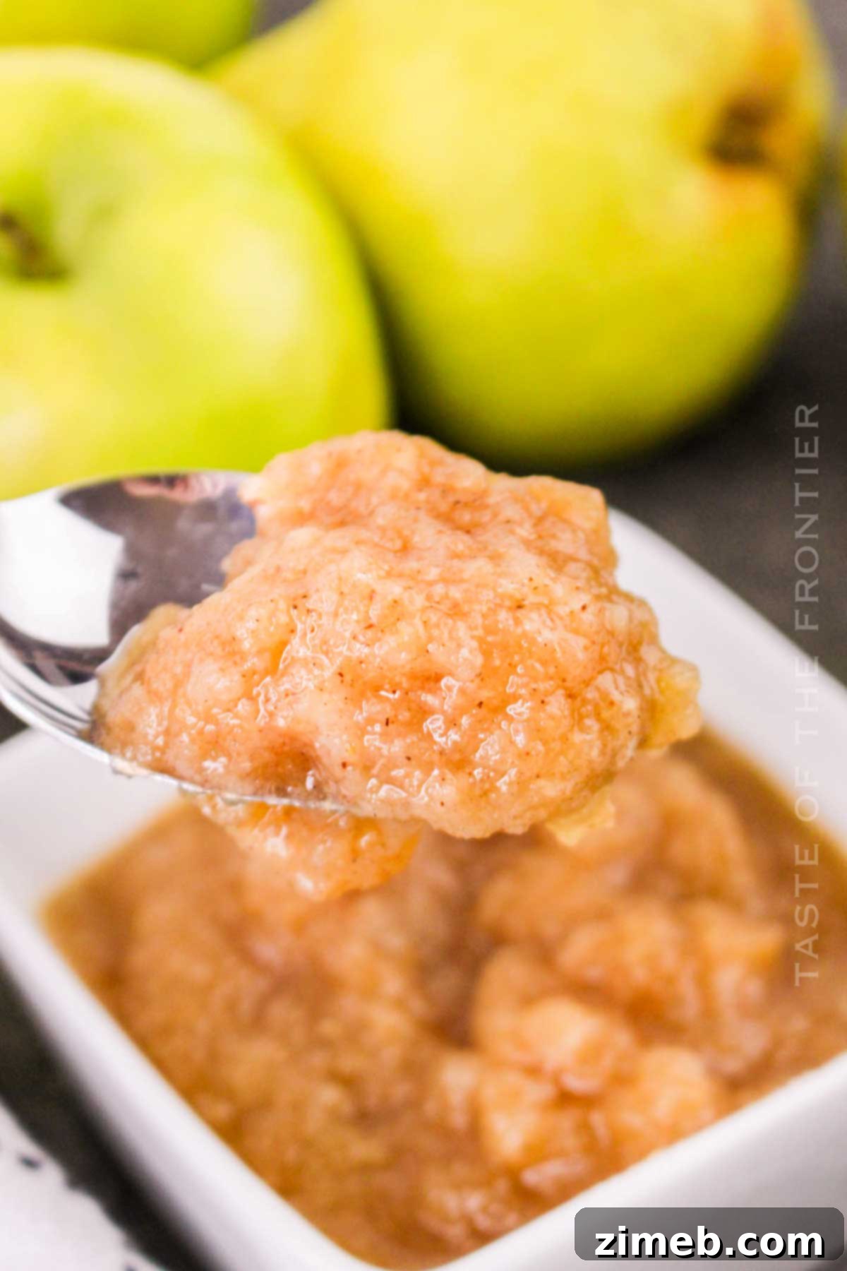 Homemade Apple Pear Sauce, a sweet and delicate fall recipe perfect for side dishes or dessert toppings.