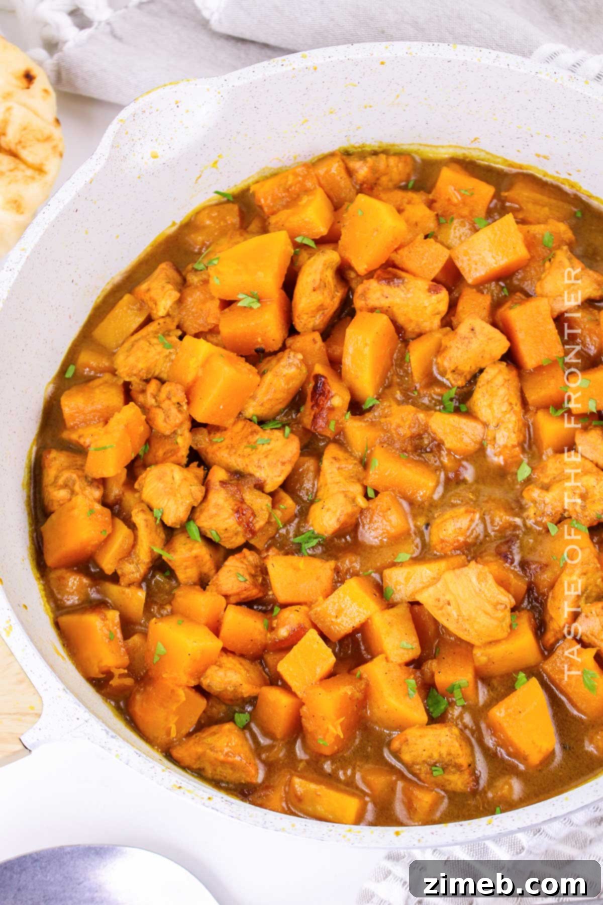 Delicious chicken pumpkin dinner