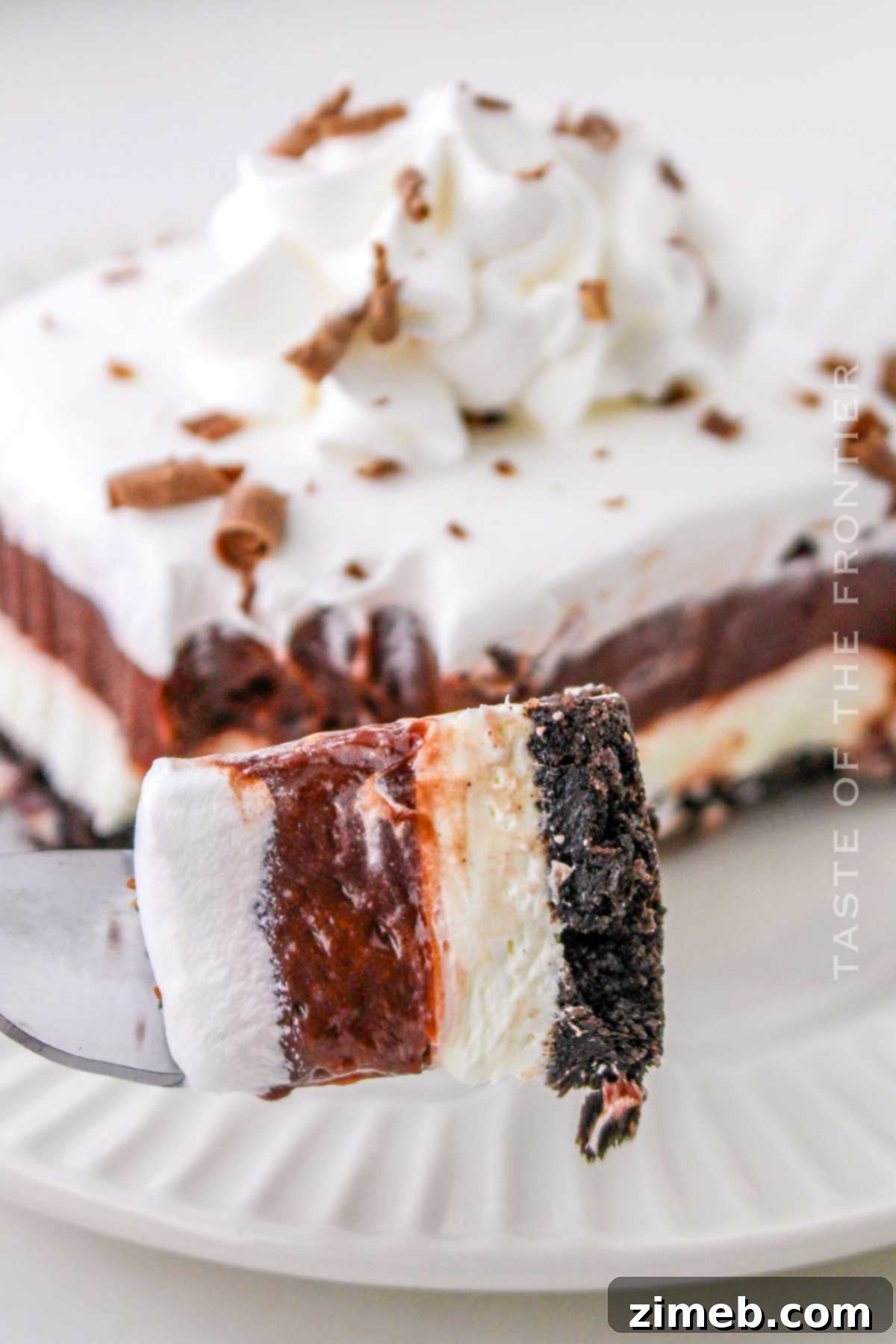 bite of pudding dessert
