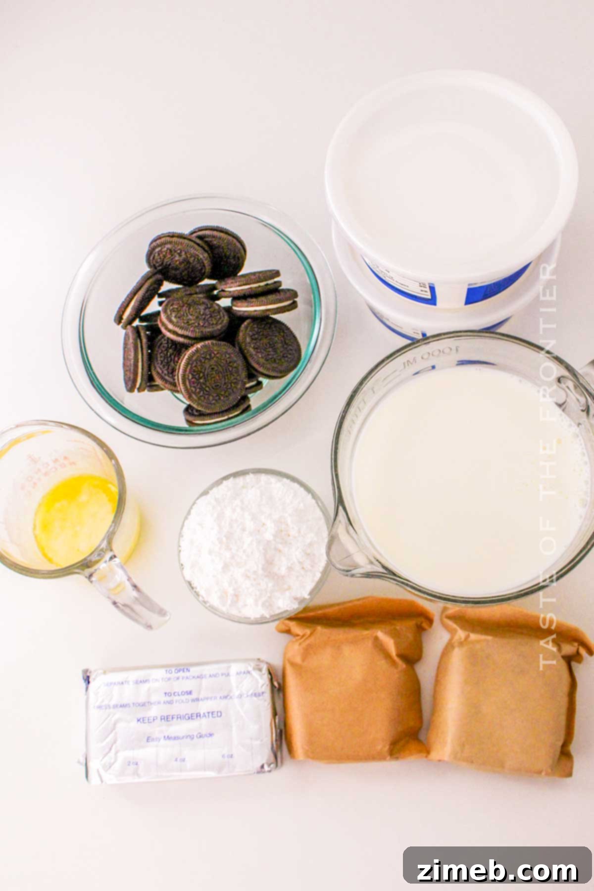 Chocolate Lush ingredients laid out