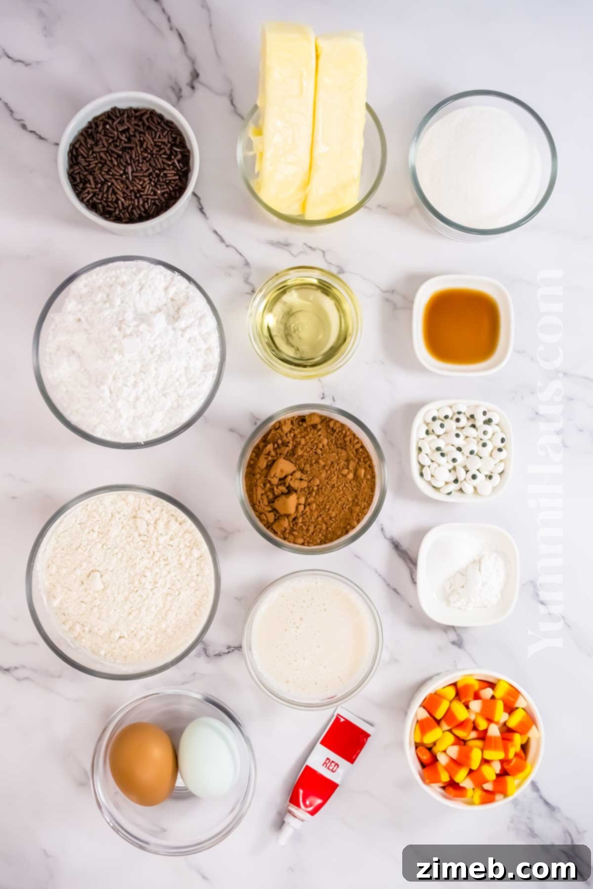 Turkey Cupcake ingredients