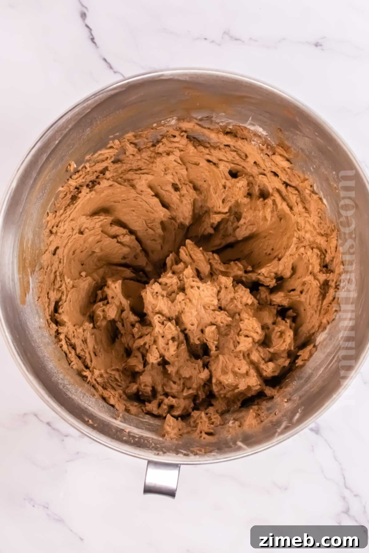 making the chocolate frosting